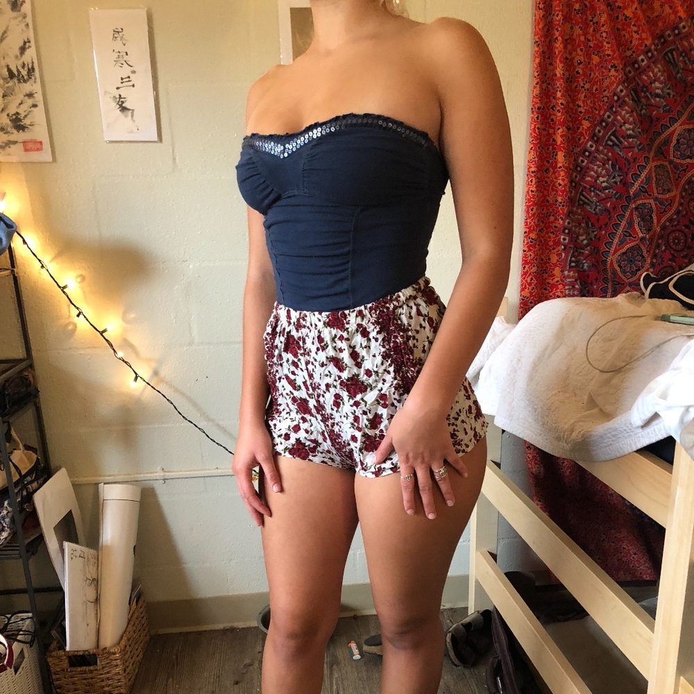 Brandy Melville Floral Tapestry Shorts